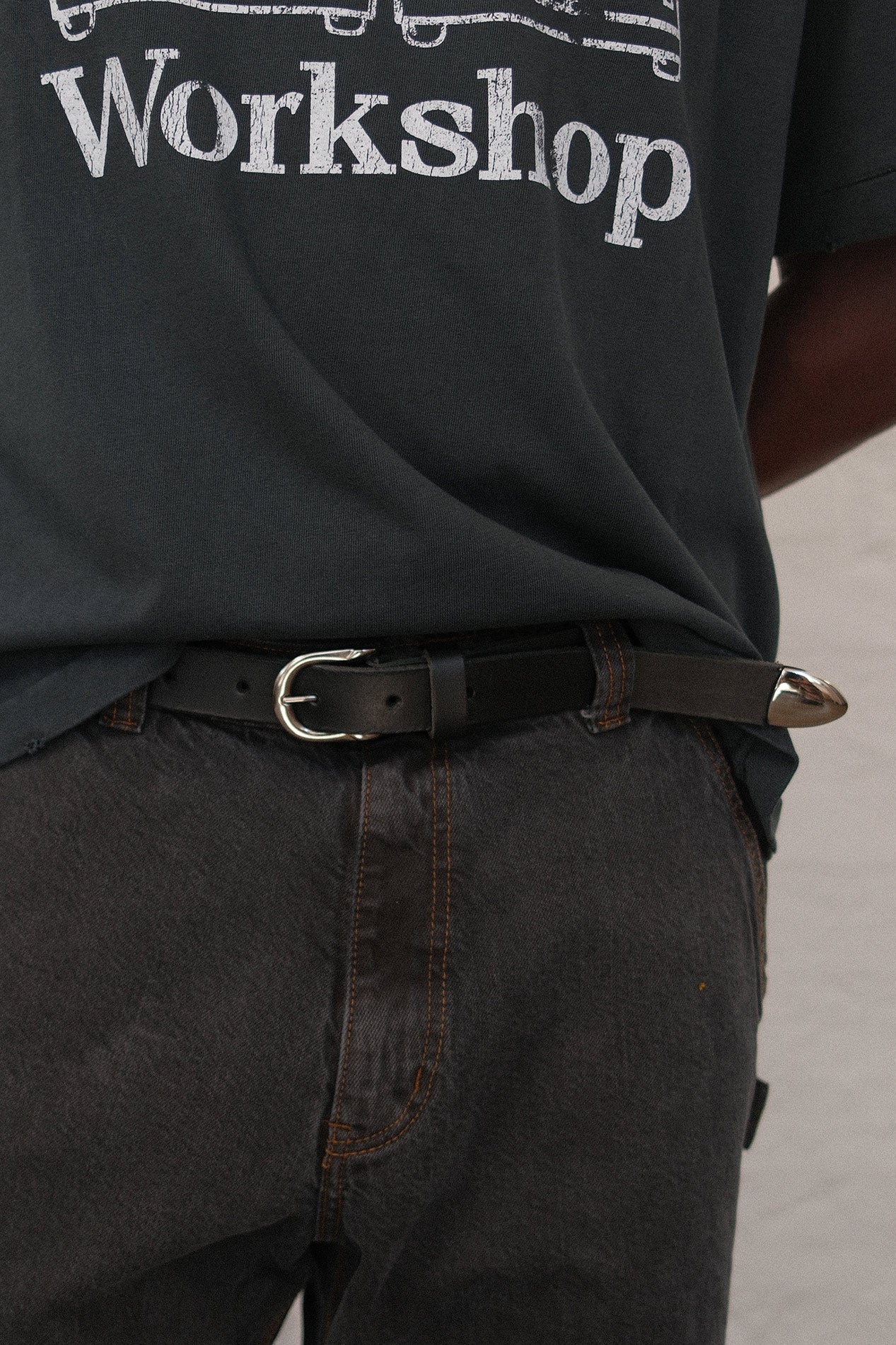 Cinto Rivets Couro
